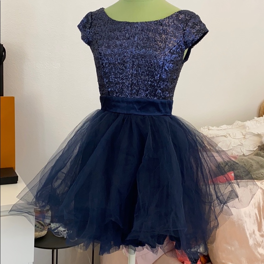 Navy Blue Prom Formal Dress